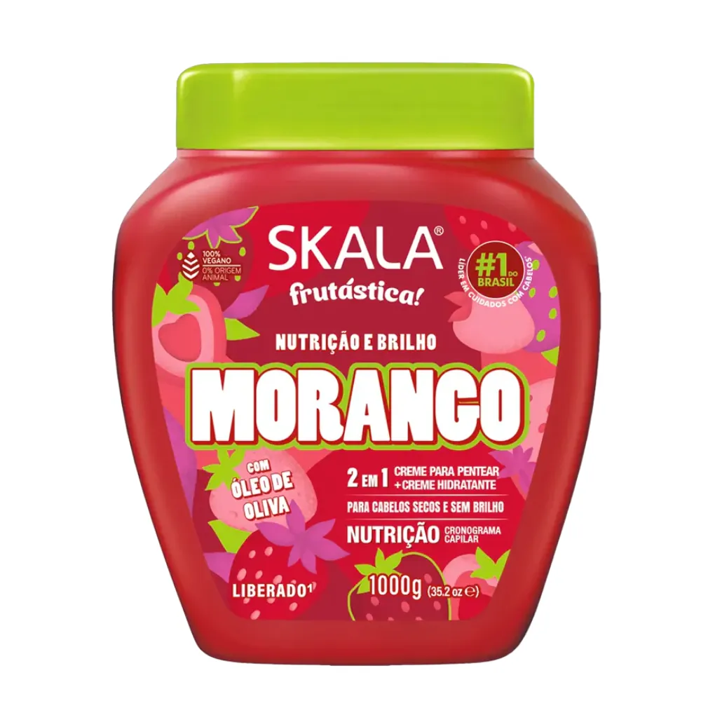 Skala Frutástica Morango Crema Para Peinar 2 en 1 – 1000g